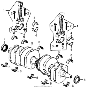 CB550 Коленвал