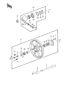 KZ550 Front wheel / hub
