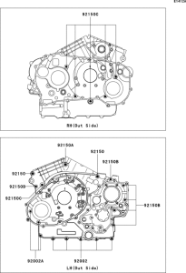  Crankcase bolt pattern(a3h)