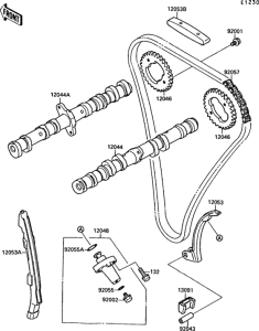 ZX750 Распред вал