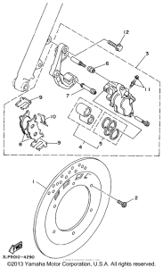 XV250 Передний суппорт