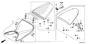 VFR800F Сиденье