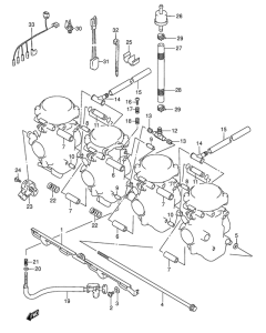 GSX600 Карбюратор fittings