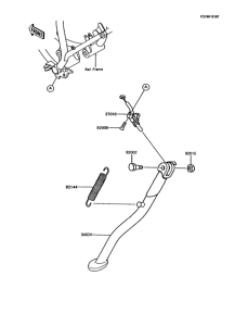 KMX125 Подножка