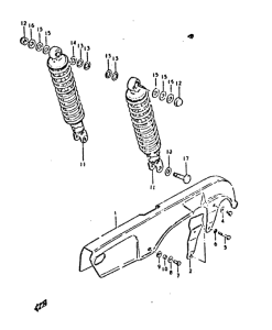 GSX750 Chain case - shock absorber
