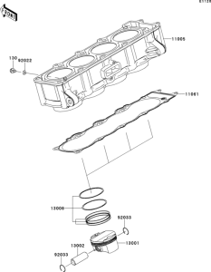 ZR800 Цилиндр и поршни