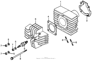 NC50 Cylinder head + cylinder
