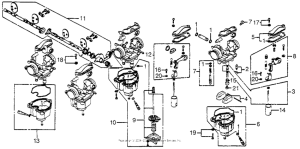 CB750 Carburetor comp. parts