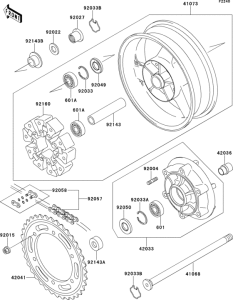 ZR1100 Задняя ступица колеса