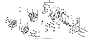 VFR750F Left crankcase cover + water pump