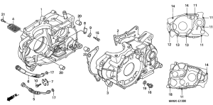 NX650 Картер двигателя
