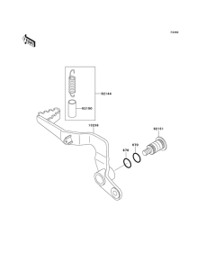 KX65 Педаль тормоза