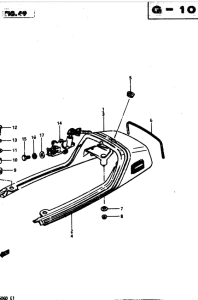 GS850 Обтекатель сидения