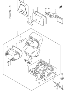 VL800 Задний комбинированный сигнал
