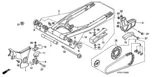 XR200R Swingarm / chain case