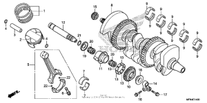 CB1000R Коленчатый вал и поршни