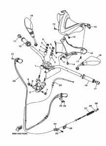 MWS150-A ステアリングハンドル & ケーブル