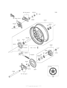 ZX1400 Заднее колесо и цепь