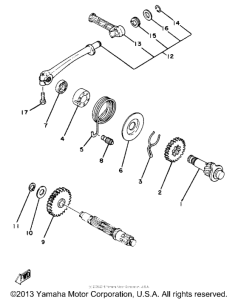 YZ80G Кик стартер