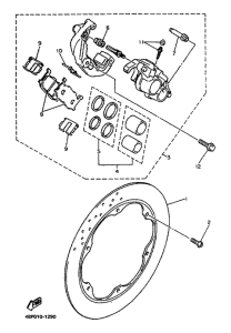 XJ600N Передний суппорт