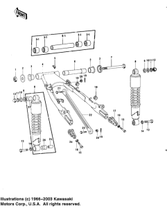 KZ750 Swing arm / shock absorbers