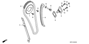 CLR125 Цепь грм / натяжное устройство