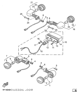 WR400F(KIT) Flasher light - license light