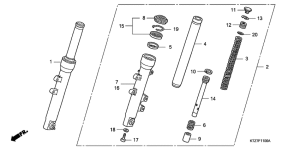 PES150 Вилка передней оси