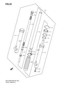 DR-Z125 Передняя вилка