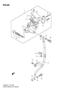 GS500 Передний тормозной цилиндр