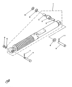 DT125MX Задняя подвеска