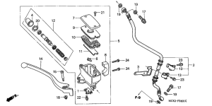 VT1100C2 Fr. brake master cylinder