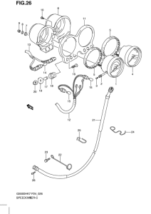 GS500 Спидометр-тахометр