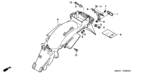 CB250 Заднее крыло