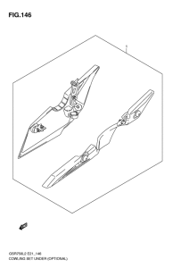 GSR750 (ABS) Cowling set under