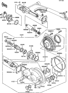 Z550 Drive shaft / final gear(1 / 2)(z550-g1)