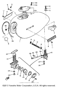 XS650SH Топливный бак