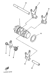 YZ125 Shift cam. fork