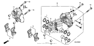 CBR600RR (ABS) Передний суппорт тормозной