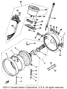 RD125C Head lamp speedometer