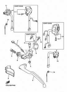 WR450F Handle switch & lever