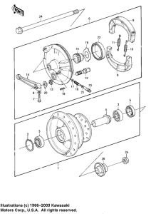 KE175 Front hub / brake