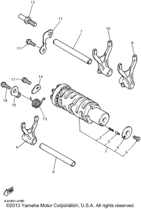 YZF600RPC Копирный вал