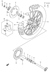 DR-Z400 Rear wheel complete assy