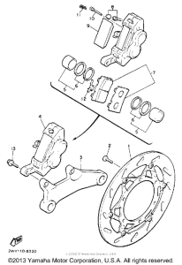 XVZ13DEC Задний суппорт