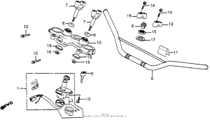 XL350R Handlebar + top bridge