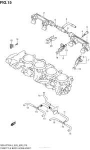 GSX-R750 Throttle Body Hose / joint (Gsx-R750L4 E03)