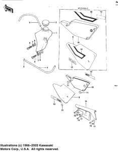 KT250 Side covers / oil tank / chain cover
