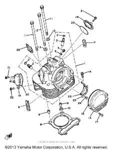 XT250H Головка цилиндров