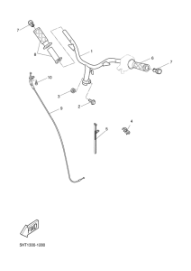 XQ150 Steering handle. cable